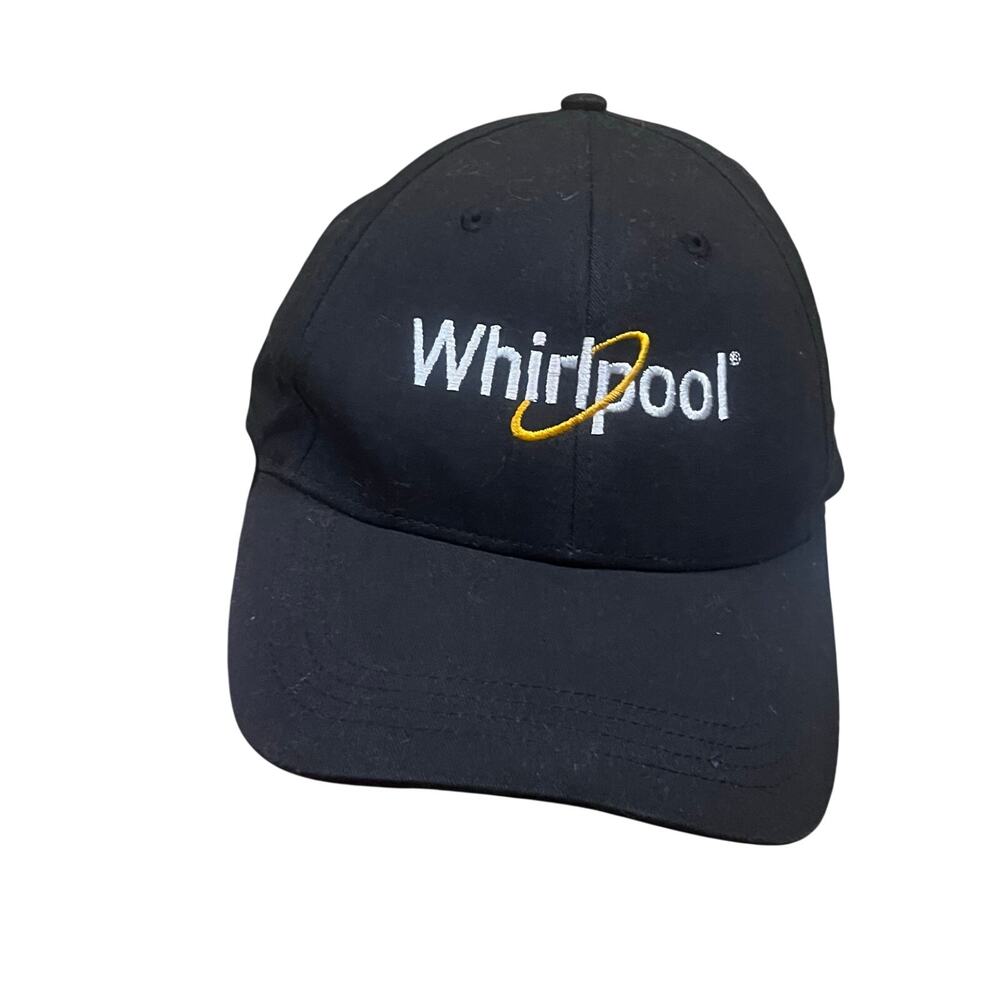 Whirlpool  Employee Hat Cap Black Adjustable Strapback Embroidered Logo Adult
